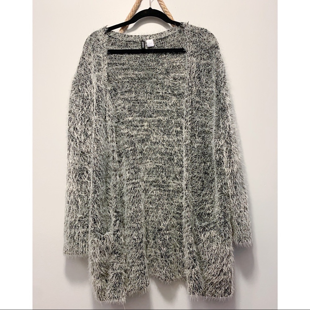 H&M black and grey soft cardigan